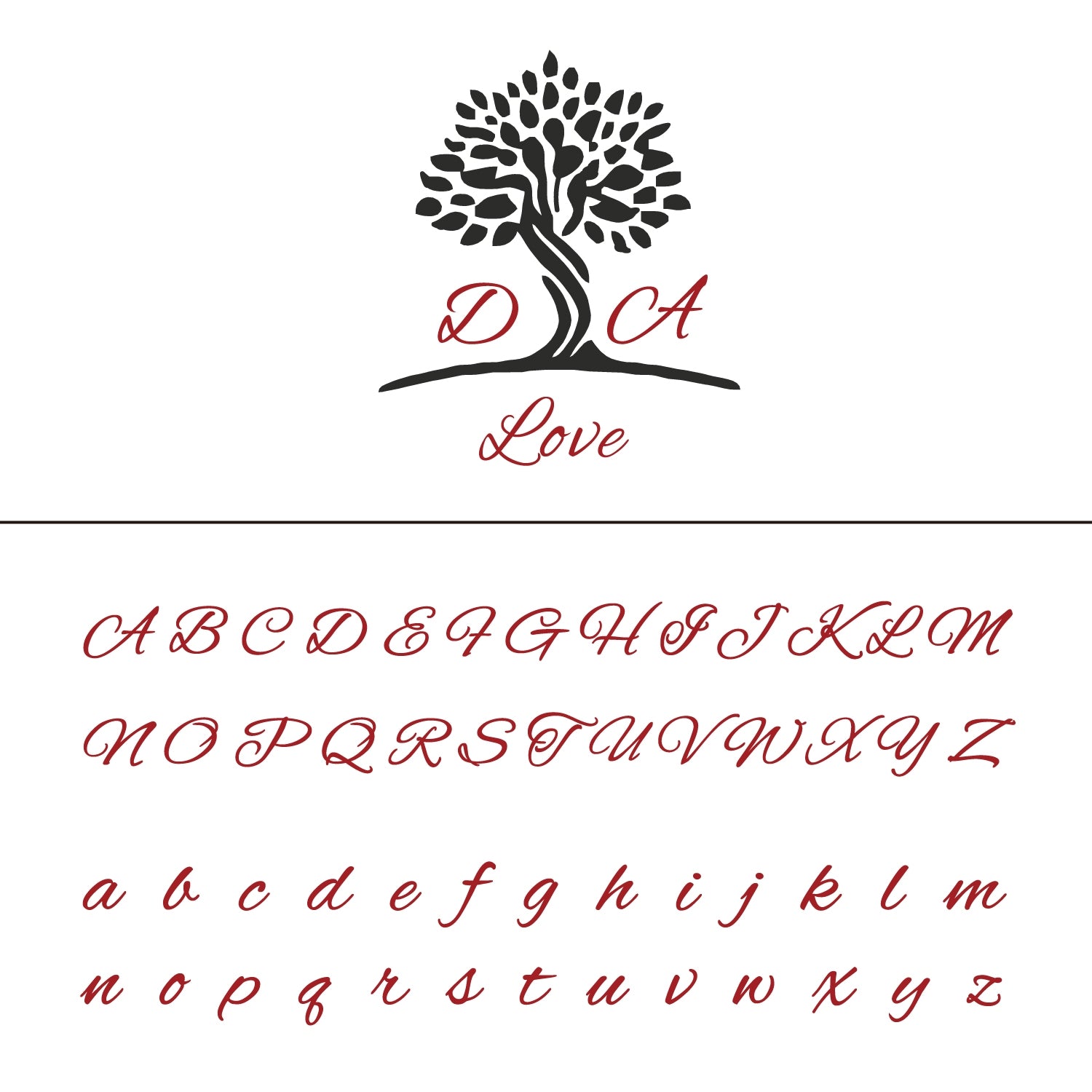 Personalisierter Lebensbaum Hochzeits-Monogramm Siegelwachs Siegelstempel 35