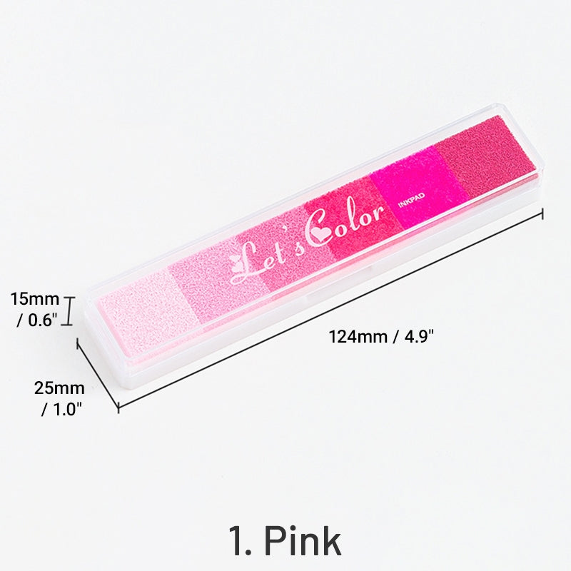 Langes Farbverlauf Bonbon-Farben Stempelkissen Set sku-1
