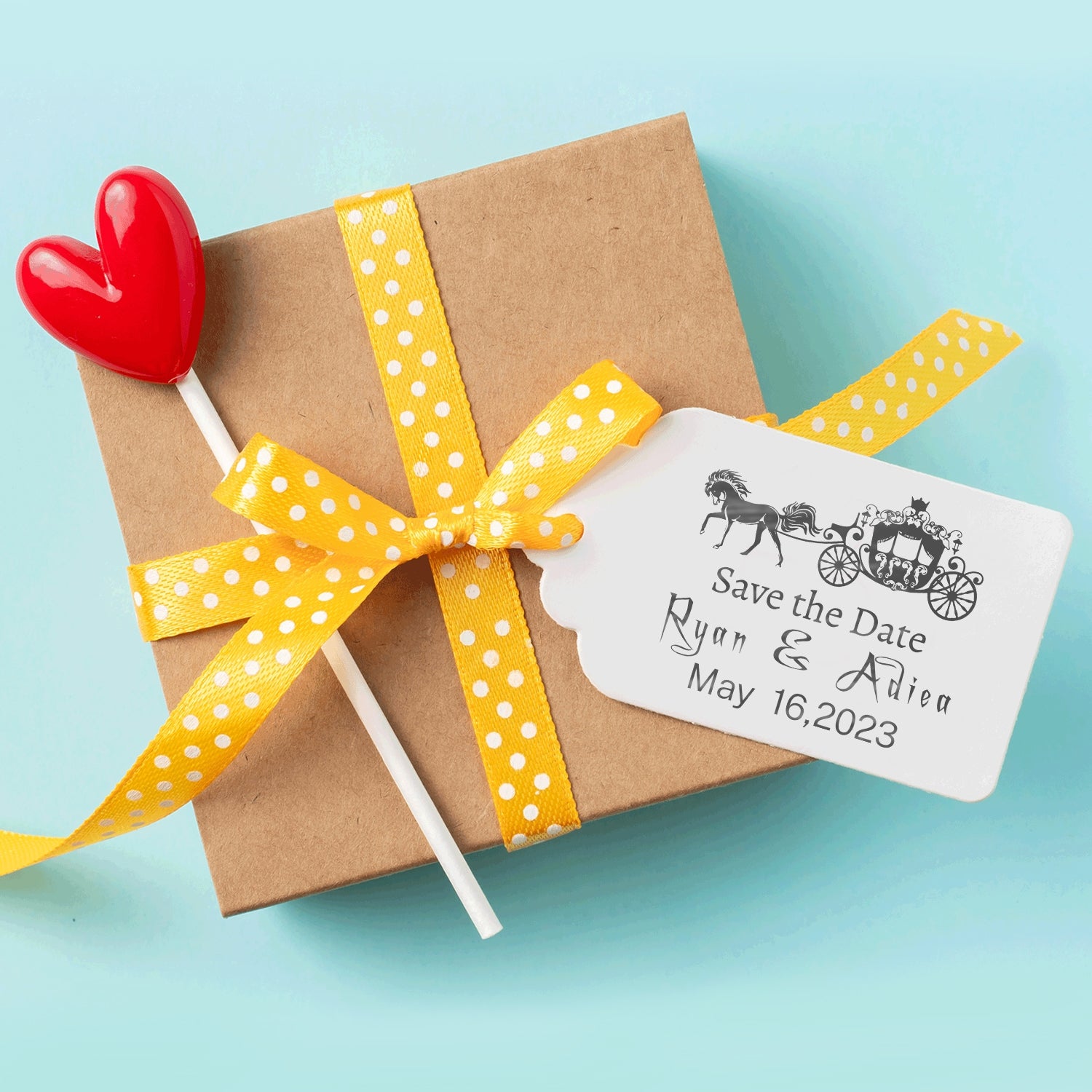Personalisierter Hochzeits-Save-the-Date-Gummistempel (25 Designs)5