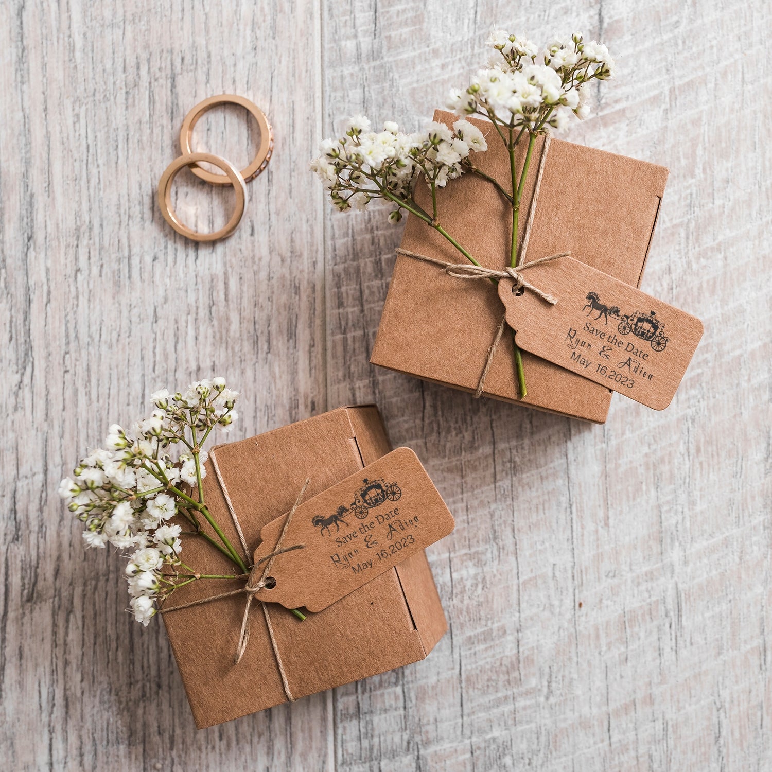 Personalisierter Hochzeit Save the Date Gummistempel (25 Designs)6
