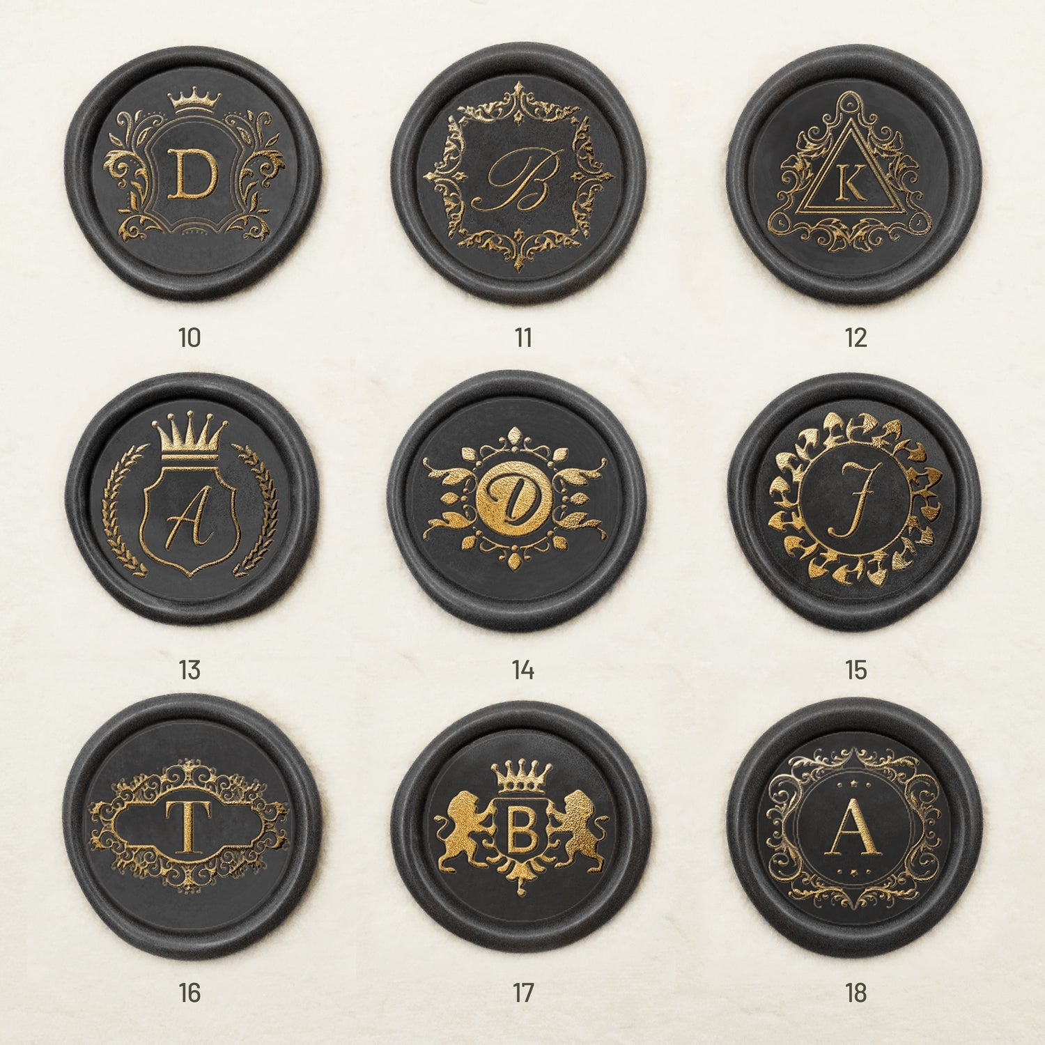 Geheimnisvolle Flüstern Personalisiert Initial Siegelwachs Siegelstempel (27 Designs) -sku2
