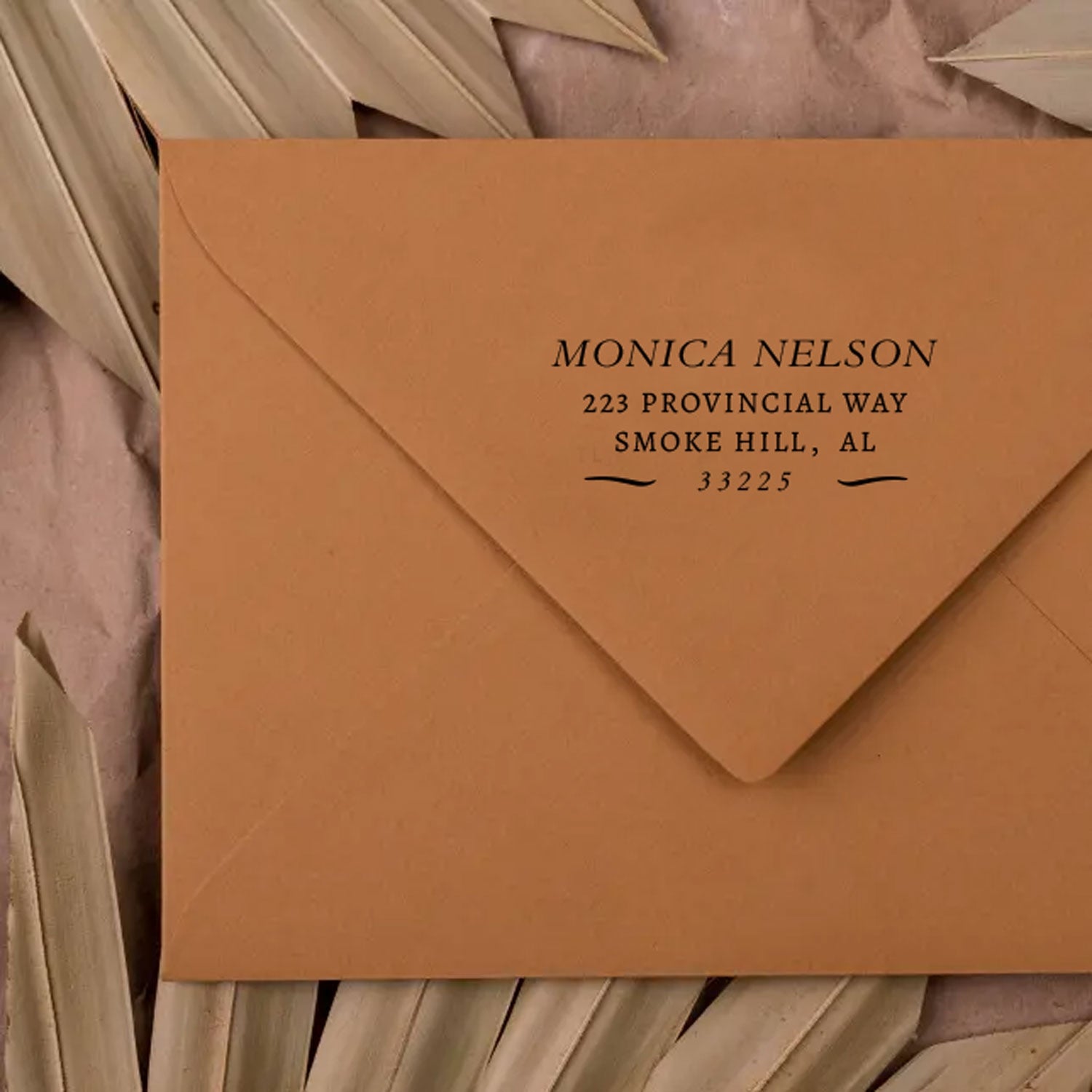 Custom Rectangular Address Return Rubber Stamp (9 Designs)