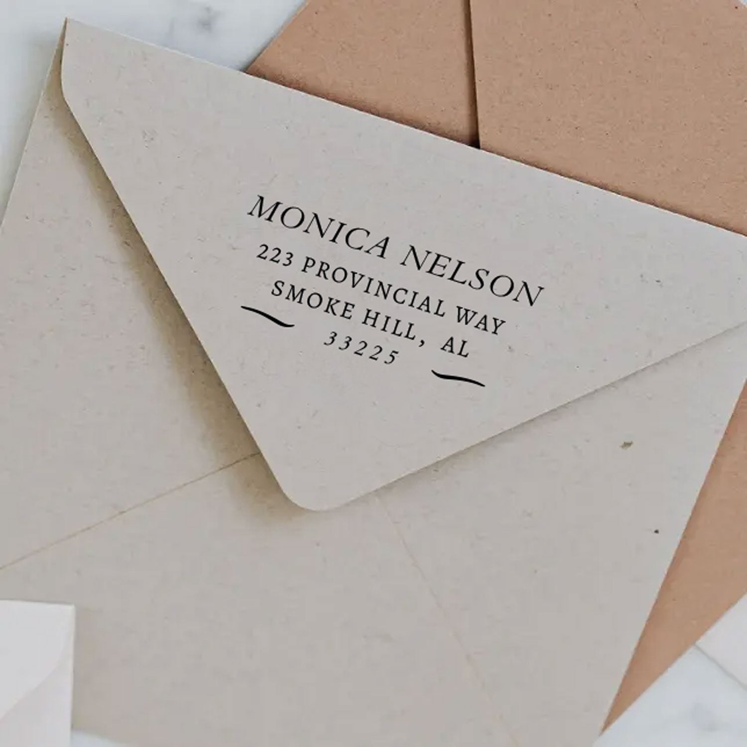 Custom Rectangular Address Return Rubber Stamp (9 Designs)-2