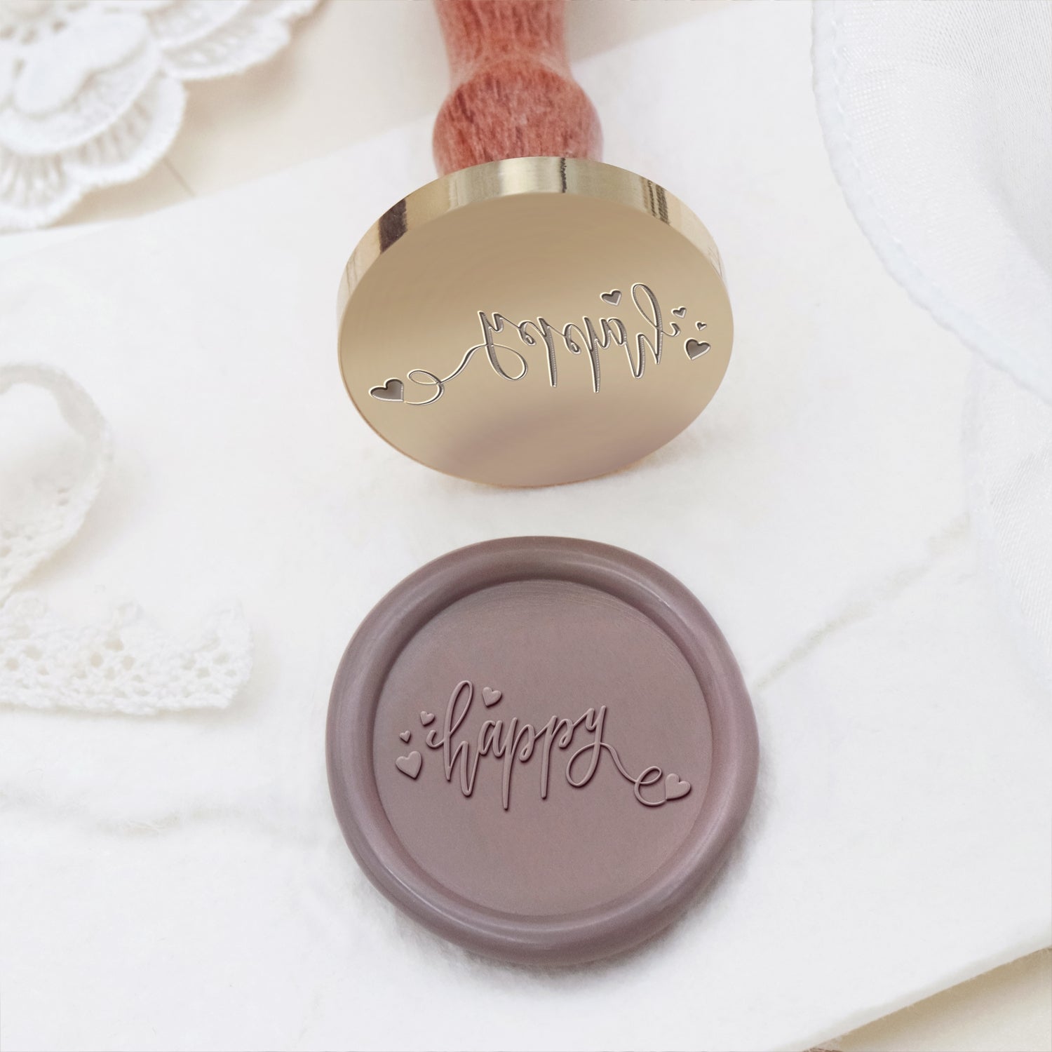 Hochzeitseinladung & Ankündigung Siegelwachs Siegelstempel - Stil 6 6