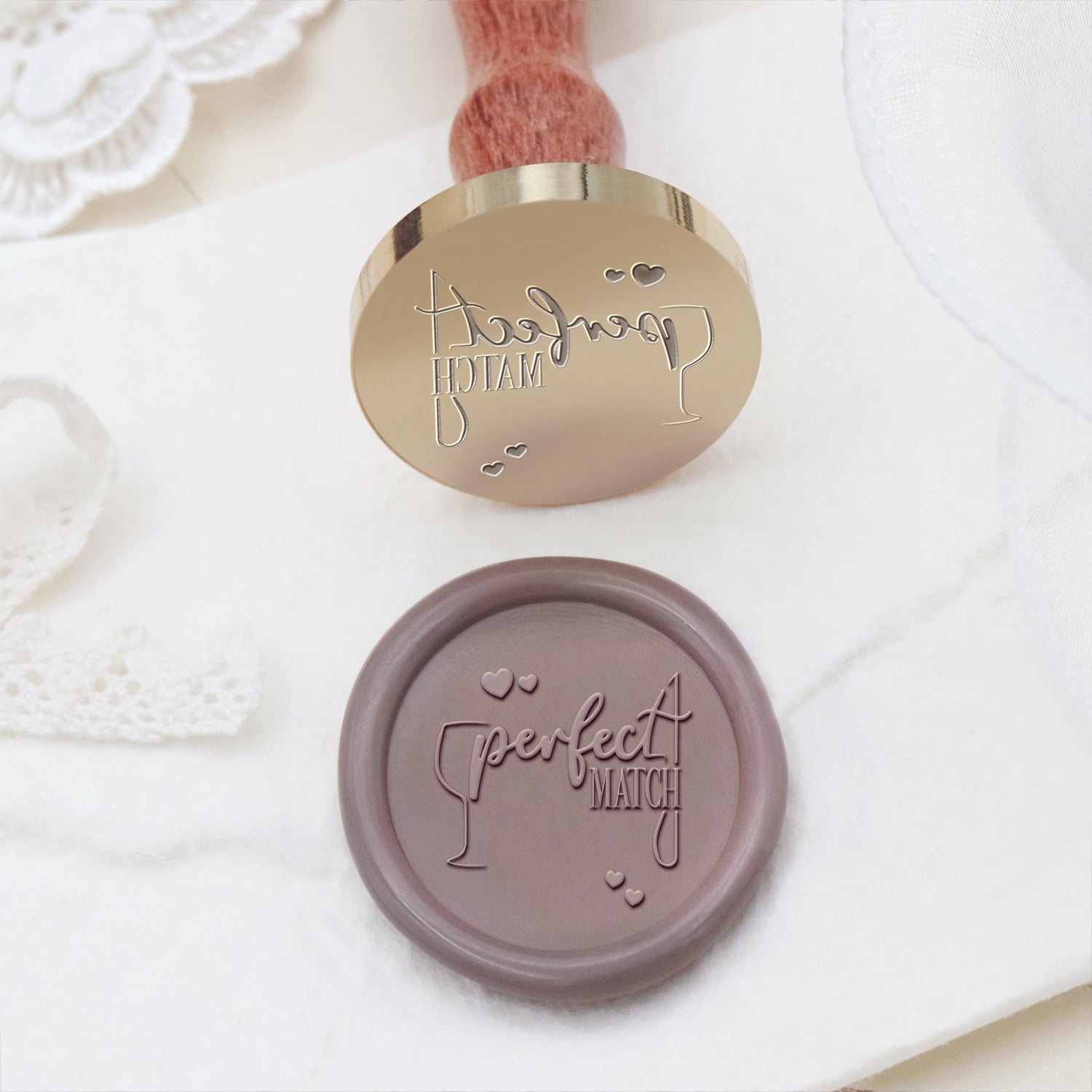 Hochzeitseinladung & Ankündigung Siegelwachs Siegelstempel - Stil 8 8