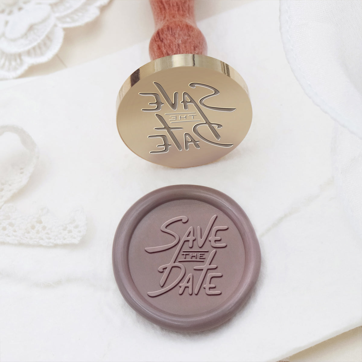 Hochzeitseinladung & Ankündigung Siegelwachs Siegelstempel - Stil 19 19