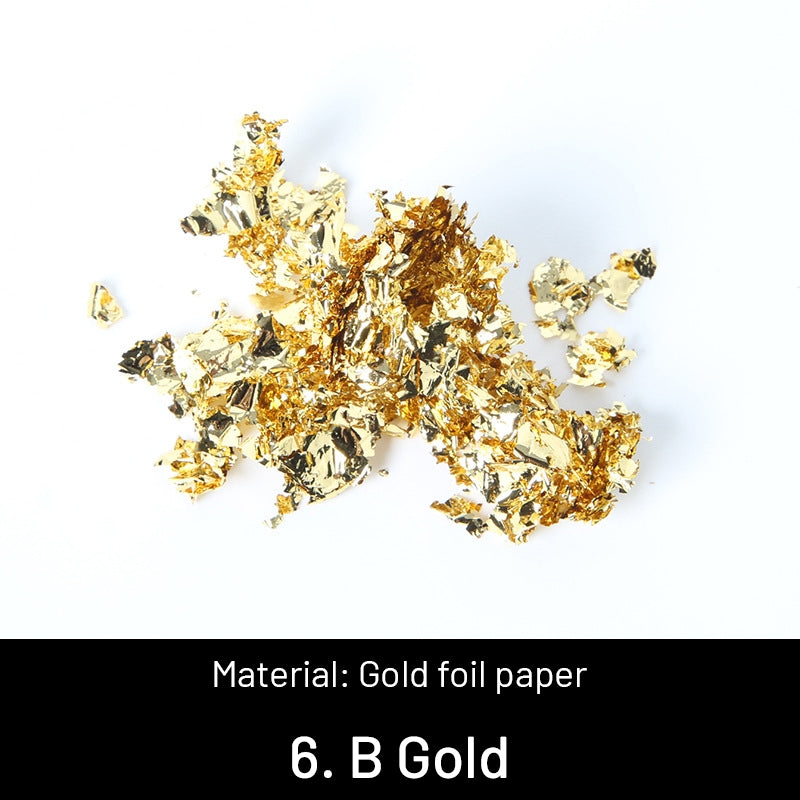 DIY Dekorative Zerkleinerte Goldblätter sku-6