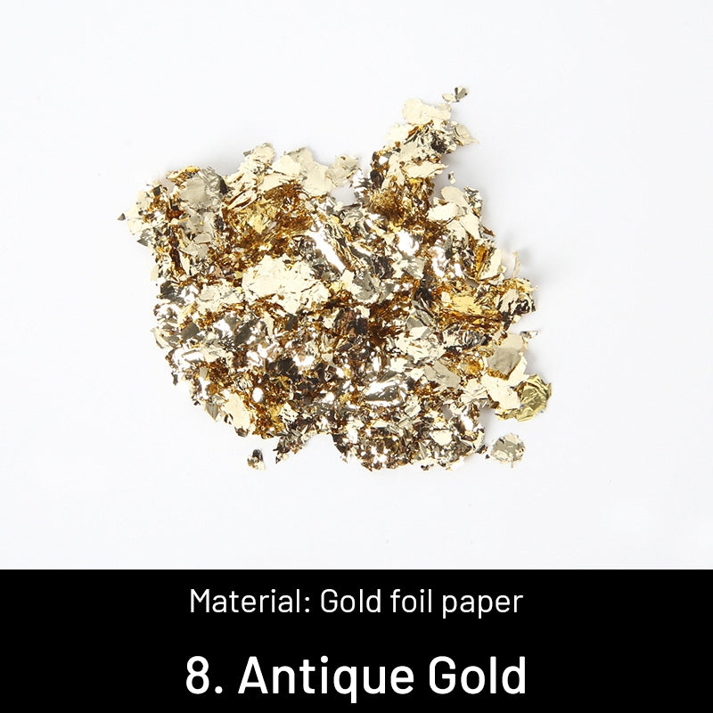 DIY Dekorative Zerkleinerte Goldblätter sku-8