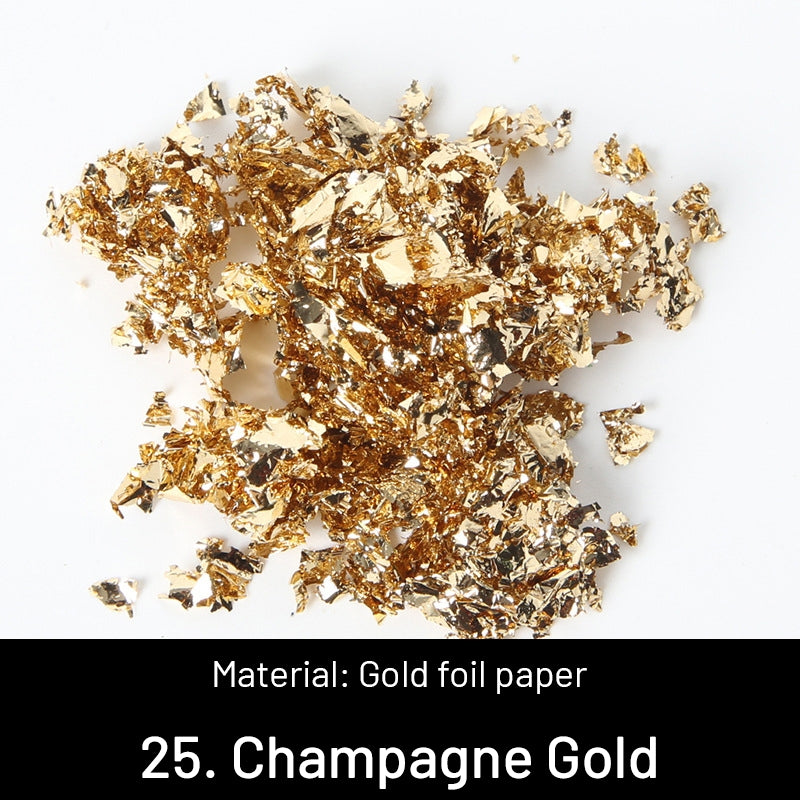 DIY Dekorative Zerkleinerte Goldblätter sku-25