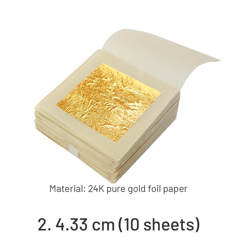 24K Reines Gold Paste Quadratische Goldblatt Bögen sku-2