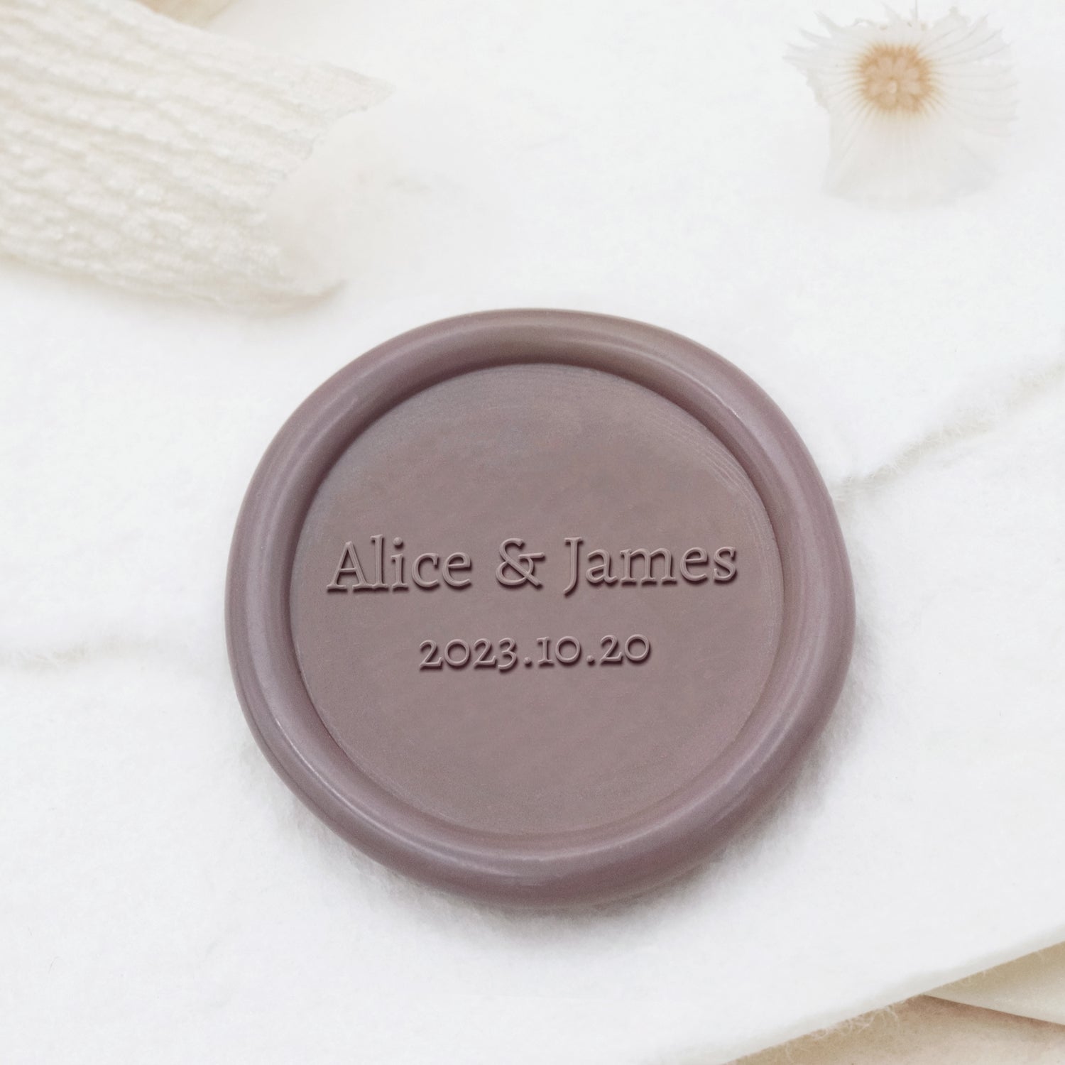 Personalisierter Minimalist Name Hochzeit Siegelwachs Siegelstempel - Stil 7 1