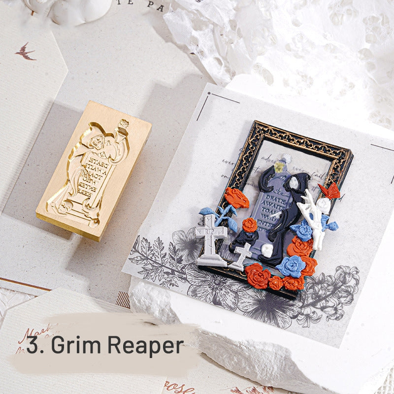 3D Reliefprägung Halloween und Gothic Siegelwachs Siegelstempel sku-3