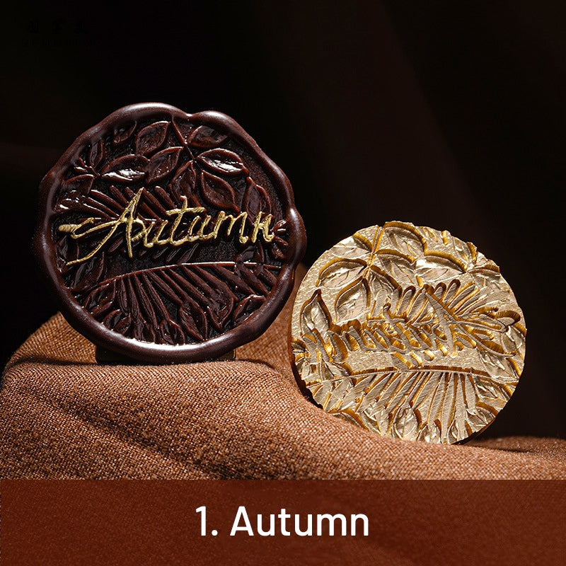 3D Reliefprägung Herbst Siegelwachs Siegelstempel (6 Designs) sku-1