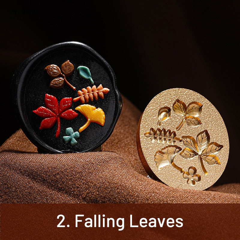 3D Reliefprägung Herbst Siegelwachs Siegelstempel (6 Designs) sku-2