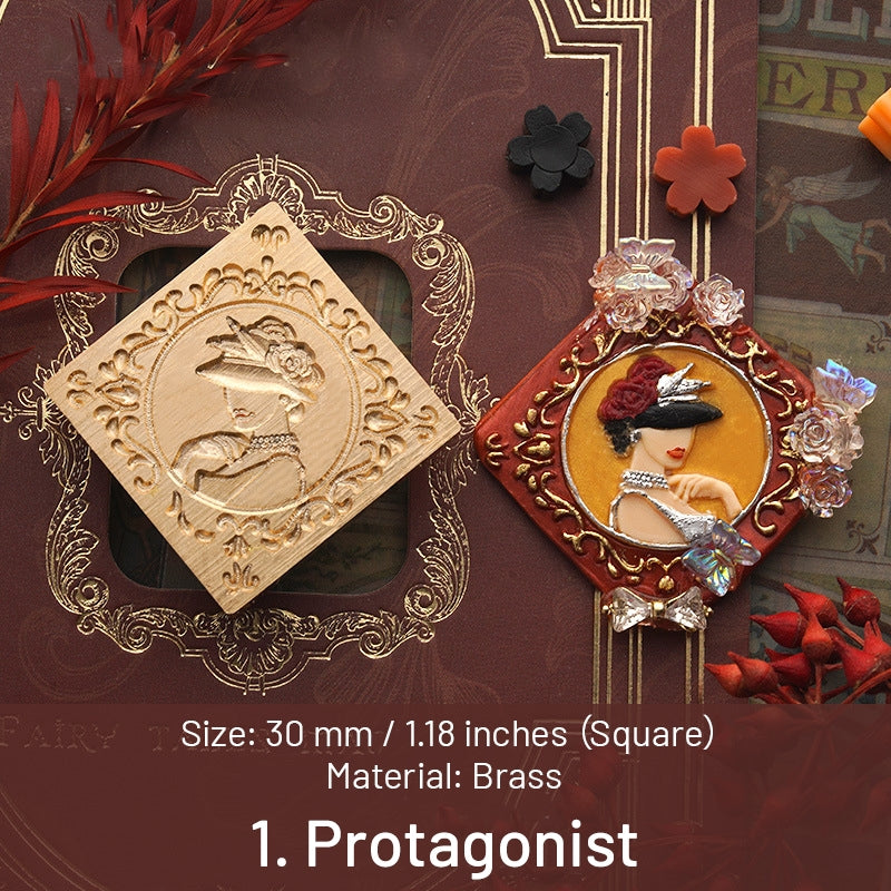 3D Reliefprägung Lady Siegelwachs Siegelstempel Stempel (6 Designs) sku-1