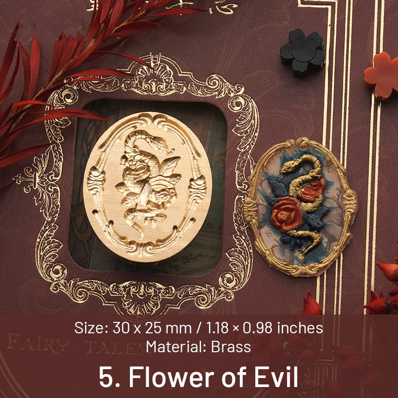3D Reliefprägung Dame Siegelwachs Siegelstempel (6 Designs) sku-5