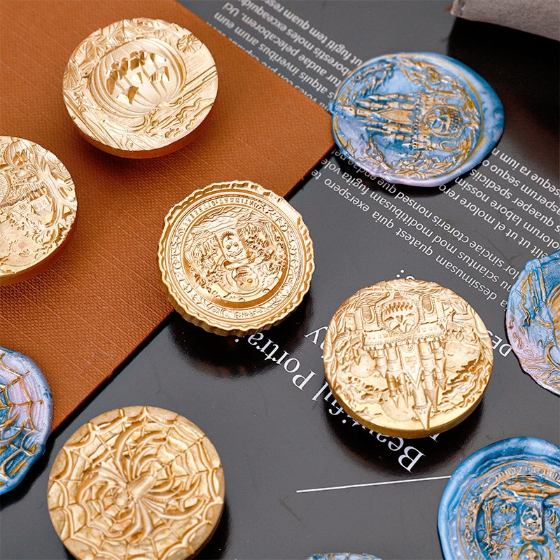 3D Reliefprägung Halloween Siegelwachs Siegelstempel (5 Designs) a