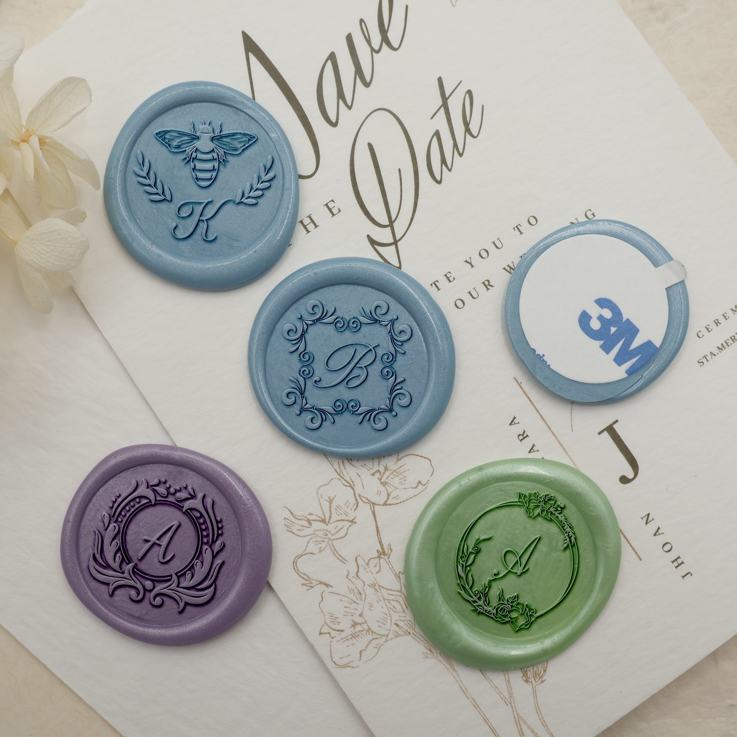 Geheimnisvolle Flüstern Personalisiert Initial Siegelwachs Siegelstempel Stempel (27 Designs) 3
