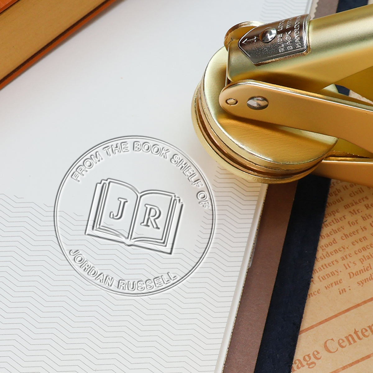 Custom Initials Book Embosser Custom Initials Book Embosser171