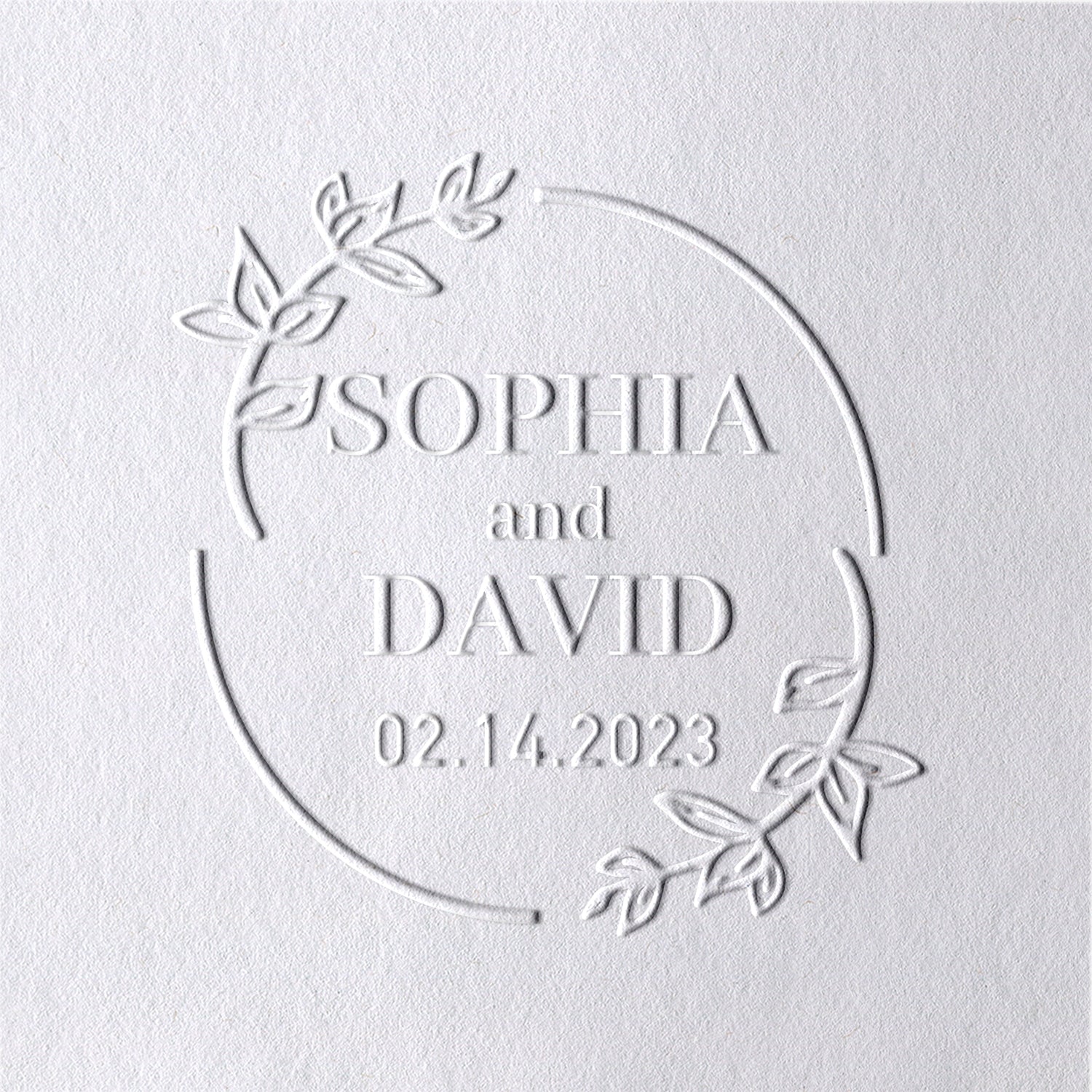 Personalisierte Twigs Hochzeit Name und Datum Prägezange 521