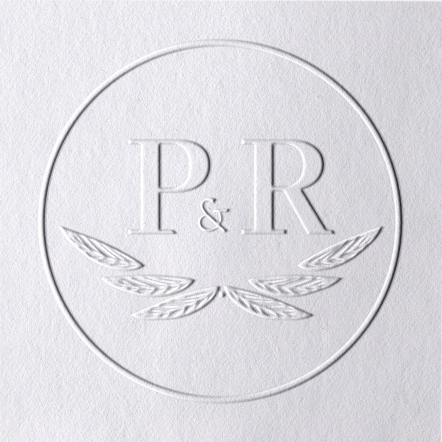 Personalisierte Flügel Hochzeit Monogramm Prägezange 101