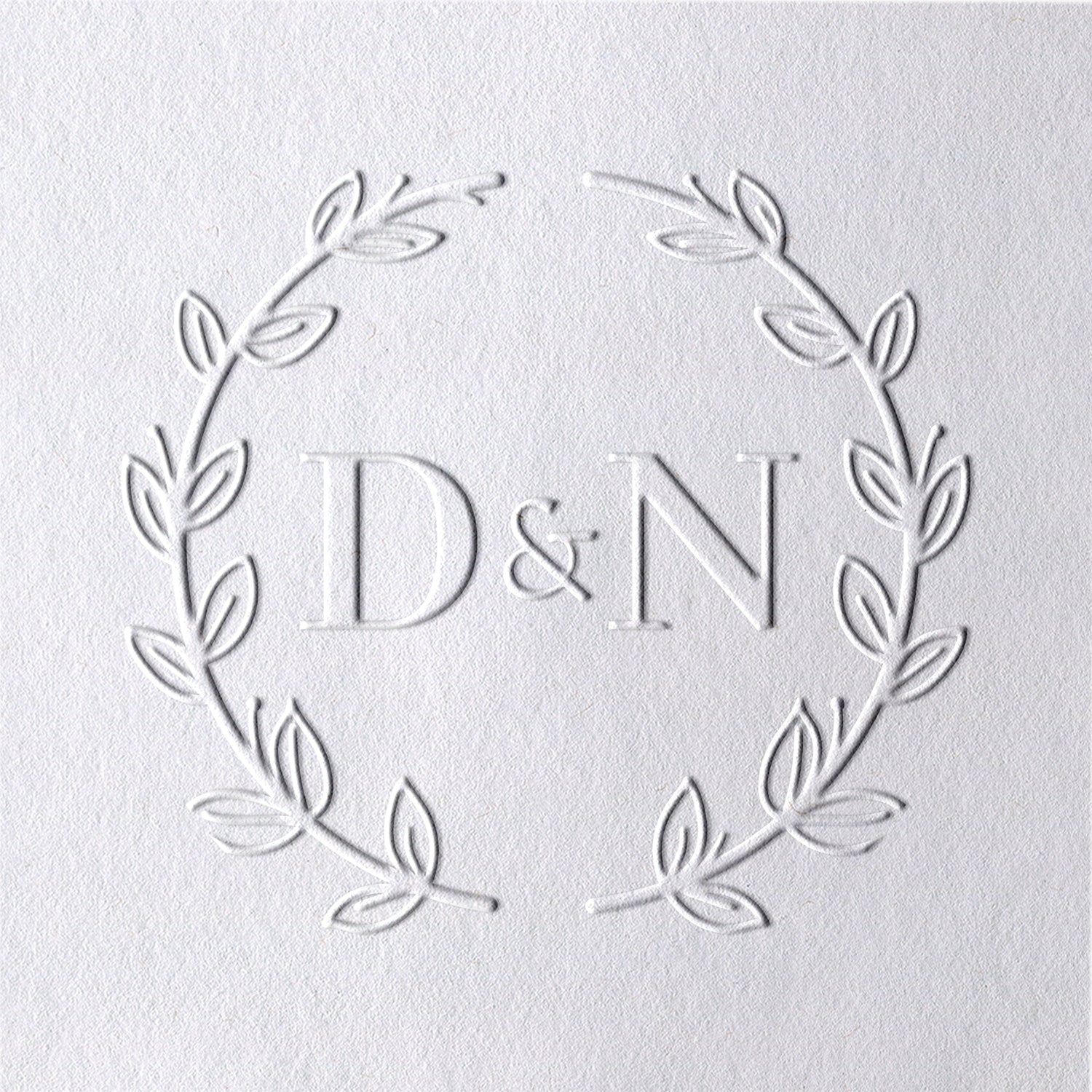 Custom Twigs Wedding Monogram Initial Embosser 311