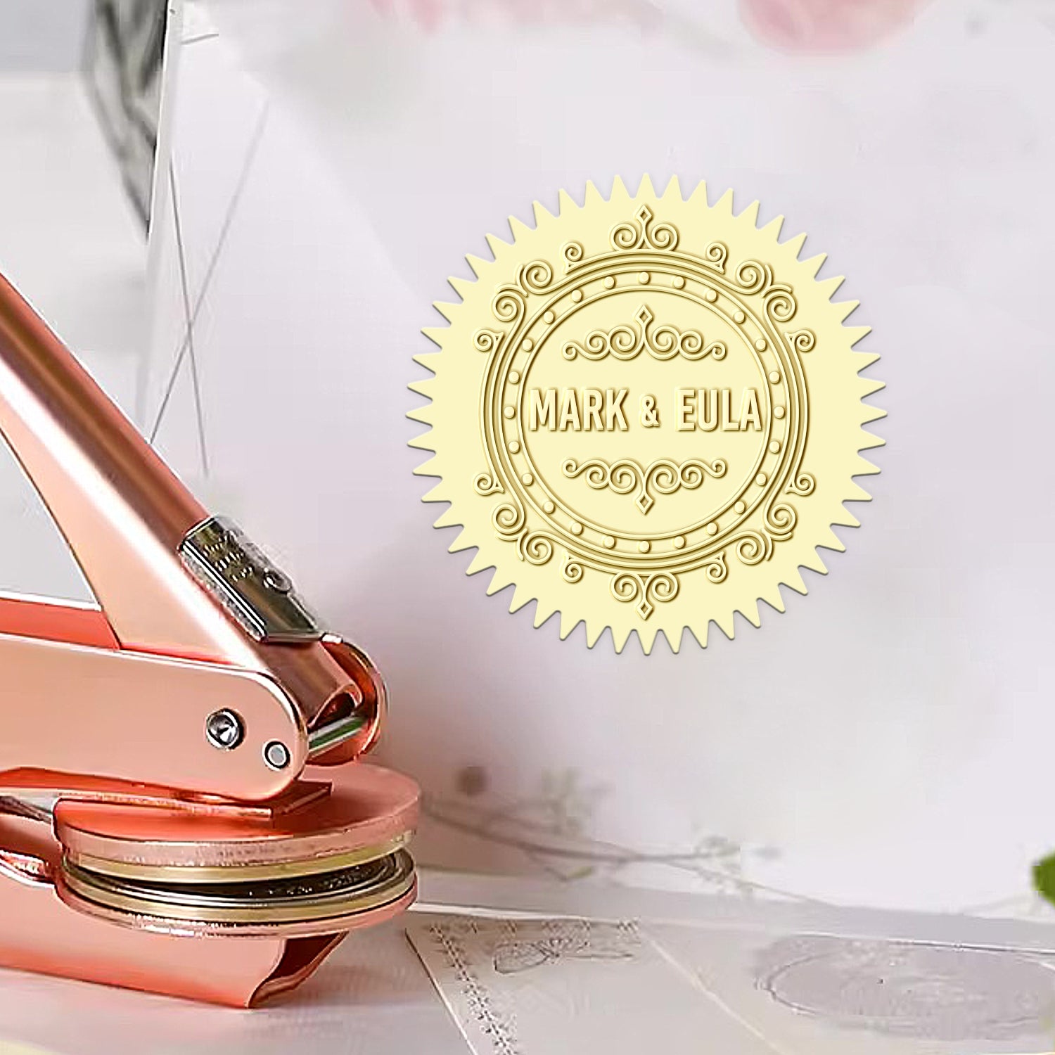 Personalisierte Taschenuhr Hochzeit Prägezange 1161
