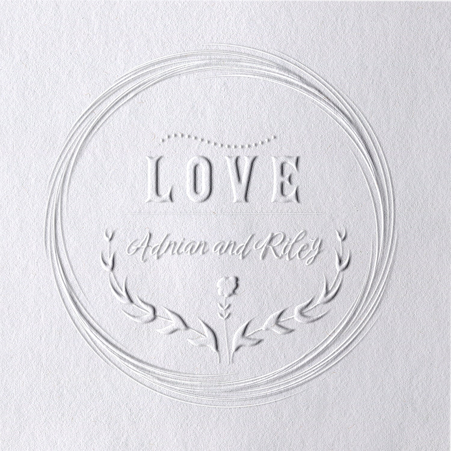 Personalisierte LOVE Dornen Hochzeit Prägezange 1711