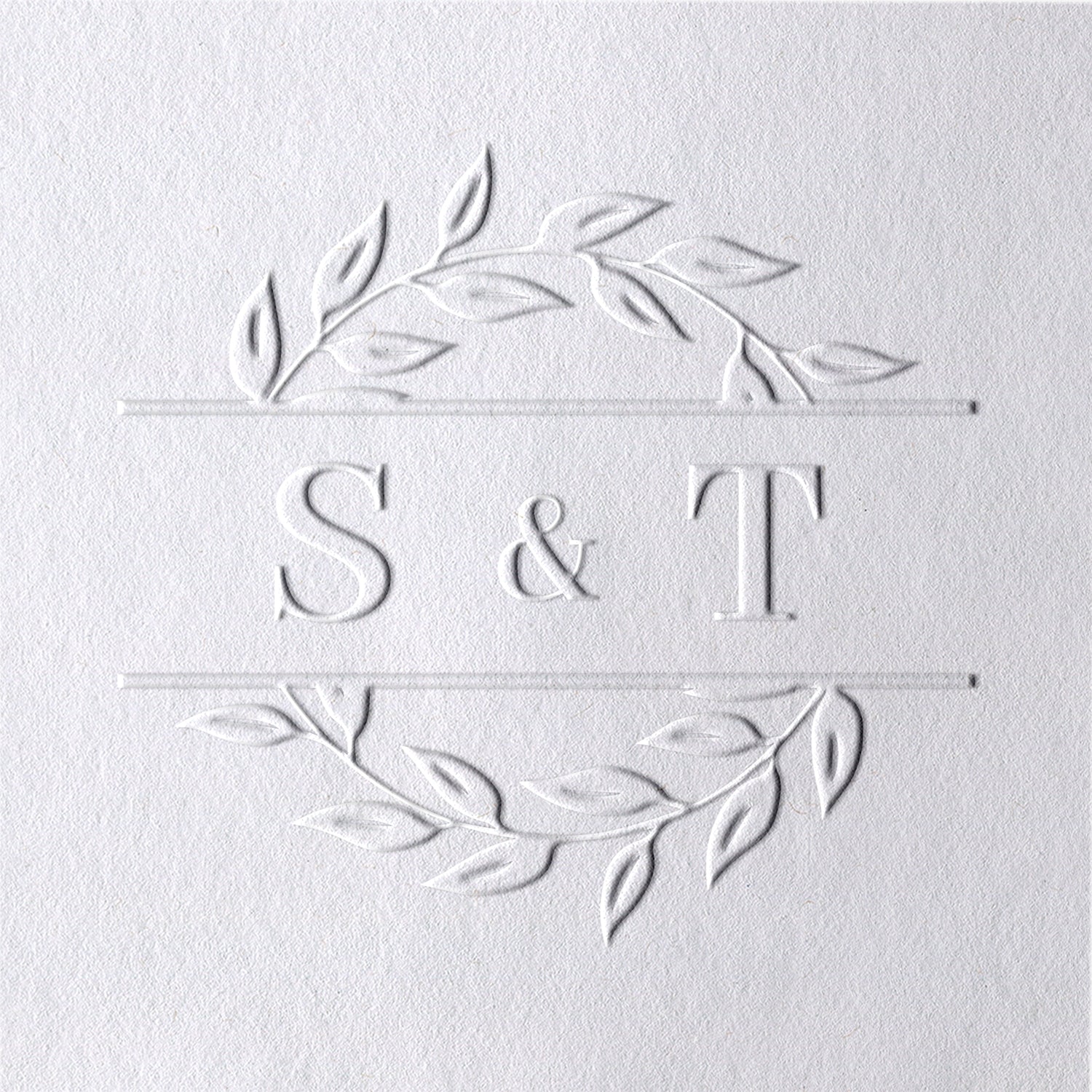 Personalisierte Zwillingszweig Initial Hochzeit Prägezange 271