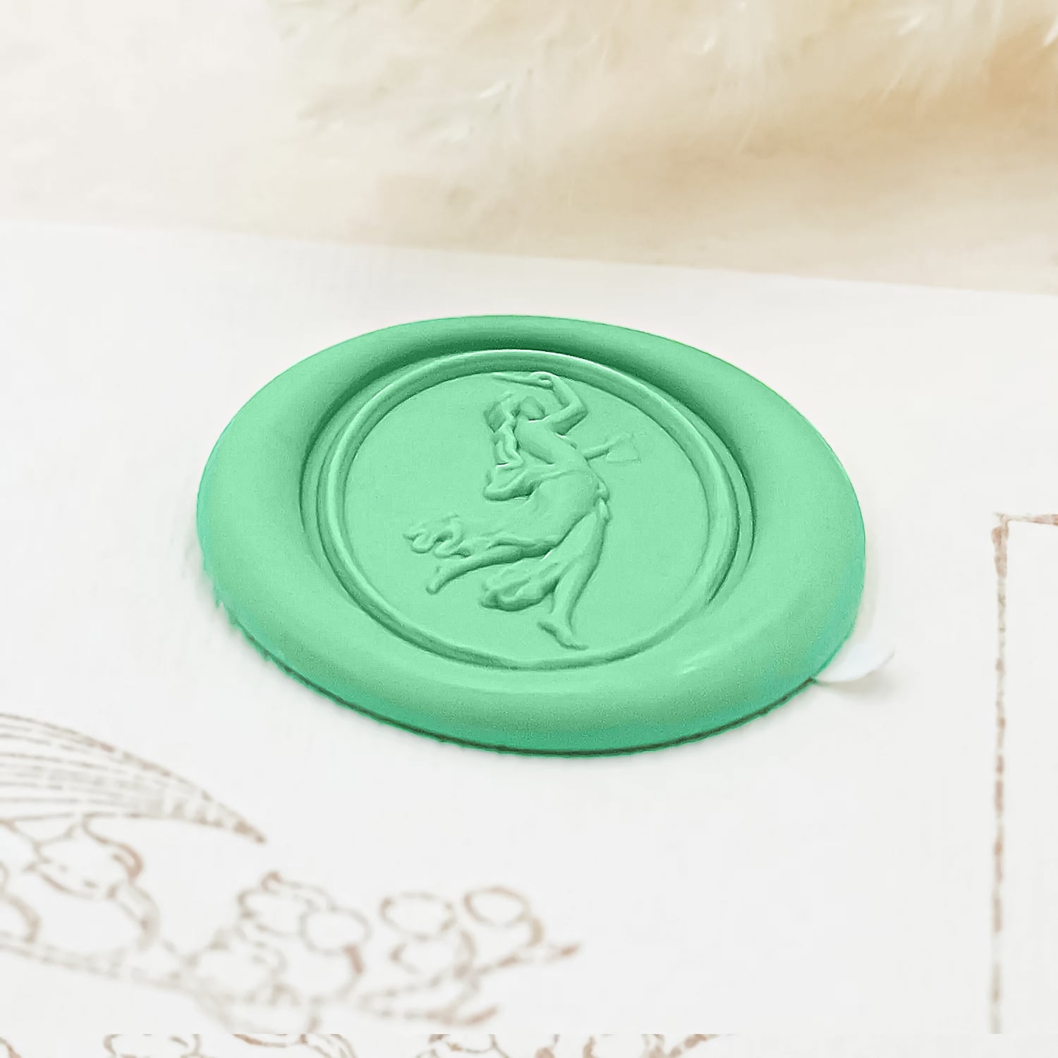 3D Reliefprägung Venus Selbstklebend Siegelwachs Sticker 1-1
