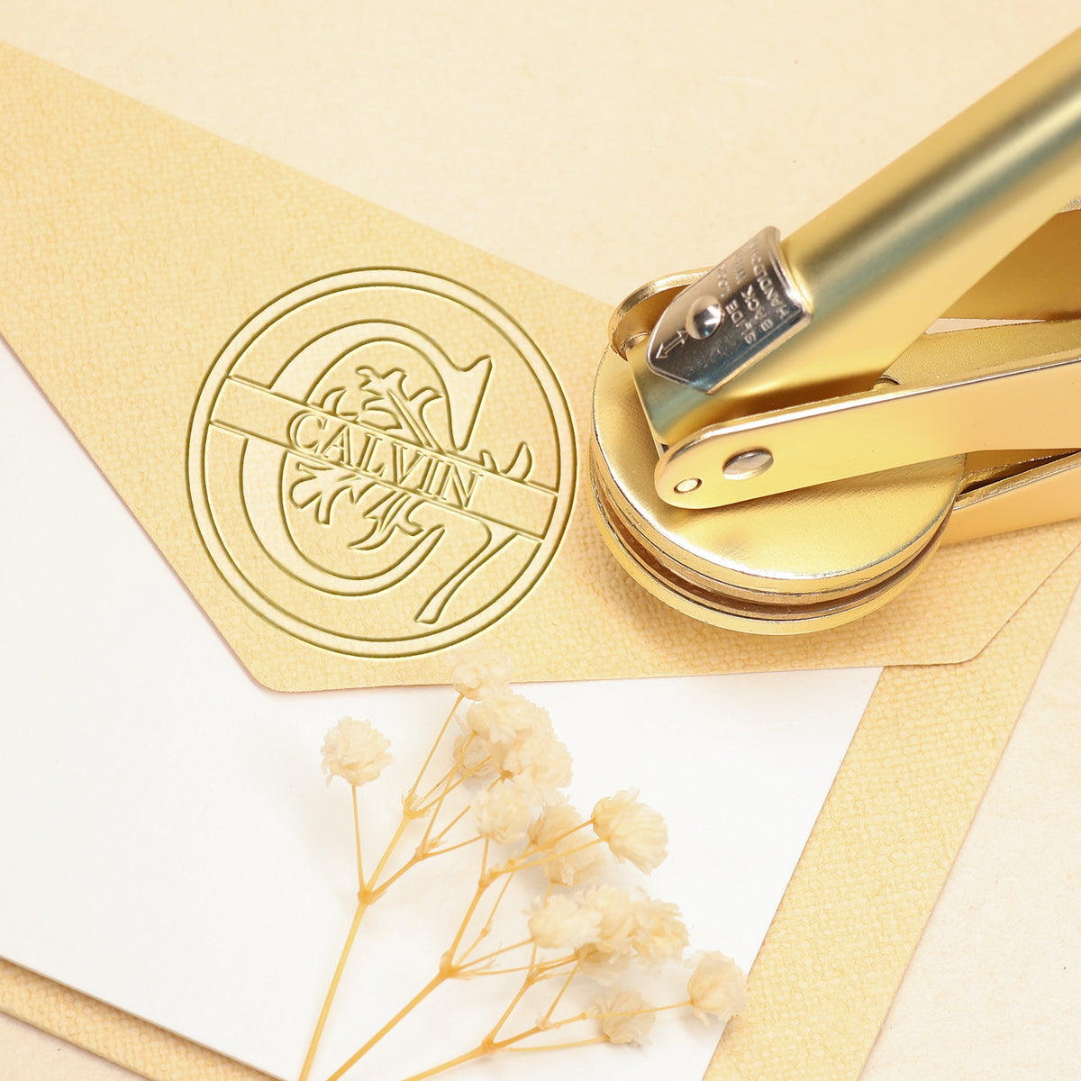 26 Buchstaben Individueller Blumen-Namen Prägestempel - C C11