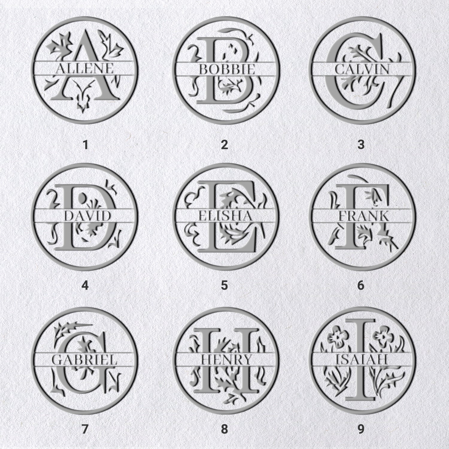 26 Buchstaben Personalisierte Blumen Name Prägezange sku_1_11