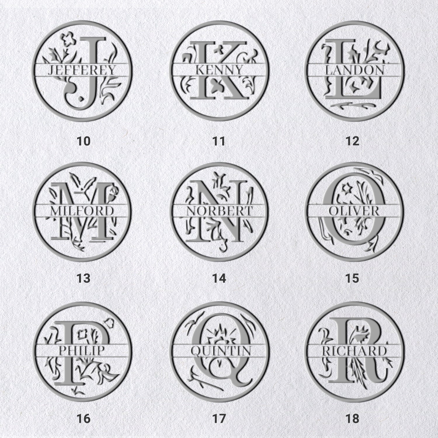 26 Buchstaben personalisierte florale Name Prägezange sku_2_21