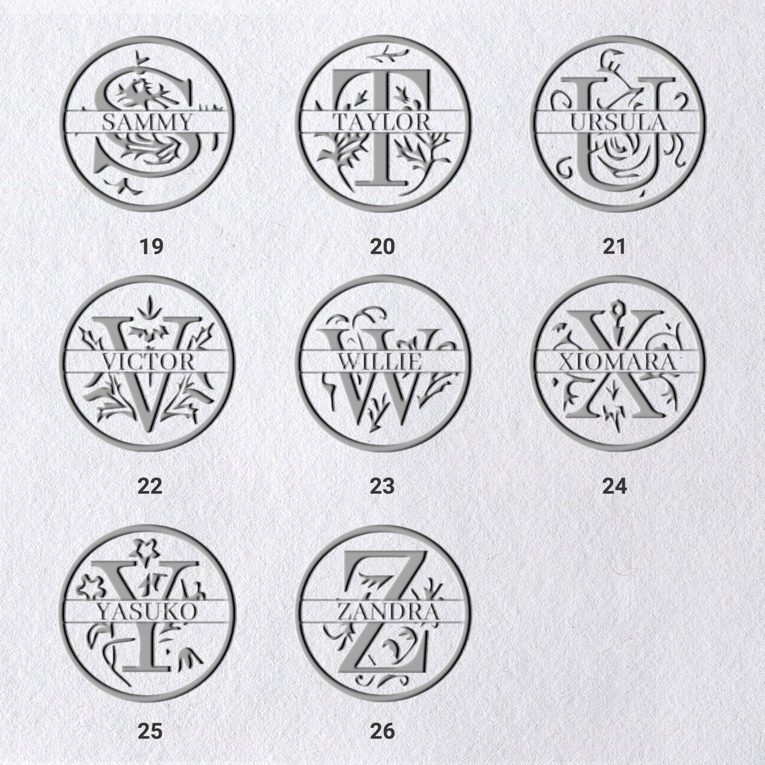 26 Buchstaben Personalisiert Blumen Name Prägezange sku_3_31