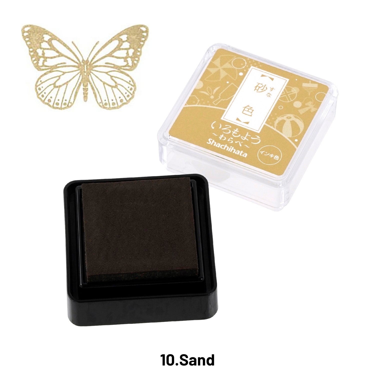 Japanisches Shachihata Mini ölbasiertes Farb-Gummistempel-Stempelkissen 11