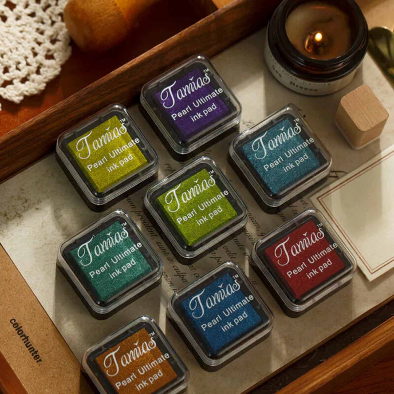 Retro Mini Pearlescent Ink Pad (8 Colors) 13