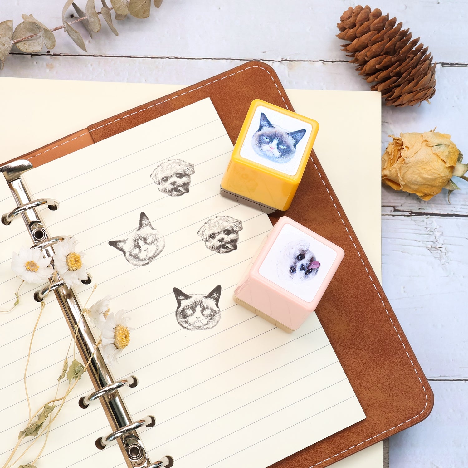 Personalisierter Haustier-Siegelkopf-Portrait-Stempel, Personalisierter Katzen- & Hunde-Stempel aus Foto, Personalisierter Stempel für Aufgaben, Kinder-Stempel, Valentinstag-Geschenk 6