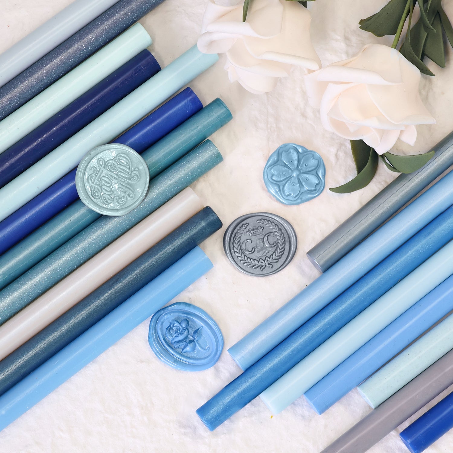 Blaues Siegelwachs-Sticks Set (Zufällige 20 Stück)1