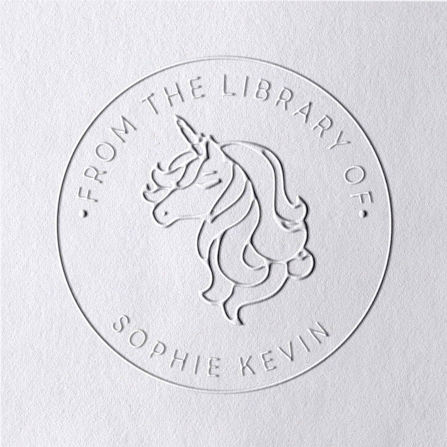 Individueller Einhorn Aus Der Bibliothek Von Buch Prägestempel2