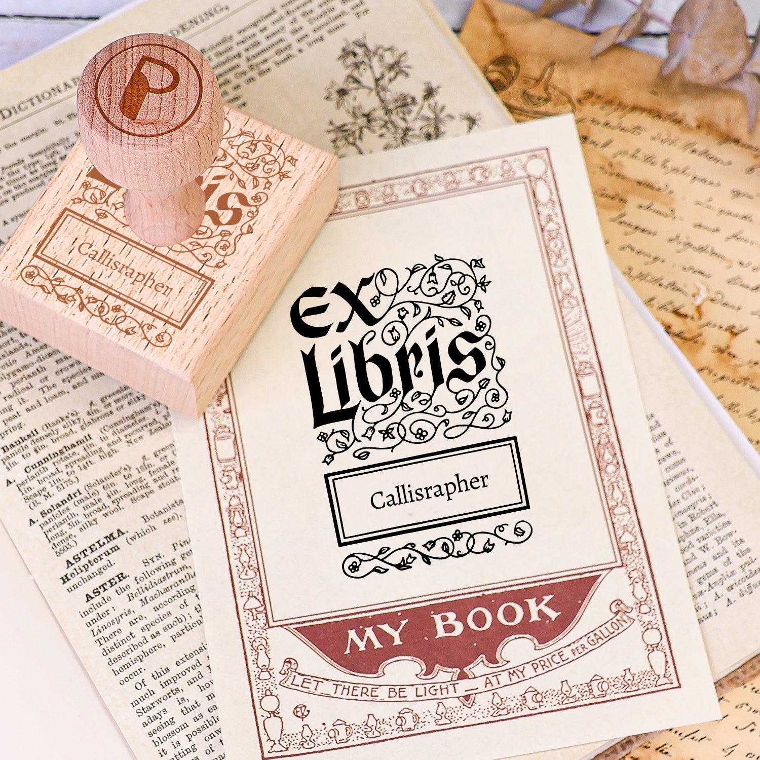 personalisiert Buch Gummistempel Nutzung Buch 2