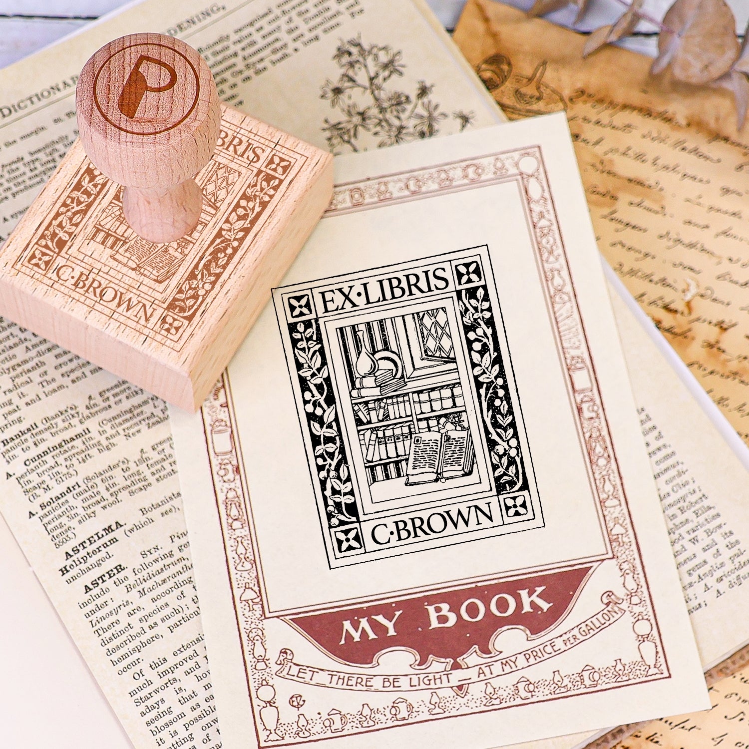 personalisiert Buch Gummistempel Nutzung Buch 2