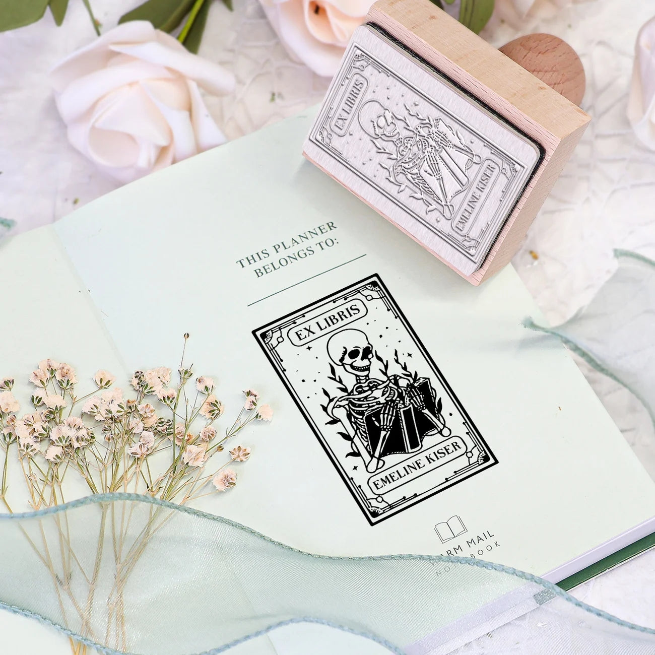 Benutzerdefinierte Charakterserie Buch Holz Gummistempel (8 Designs)2