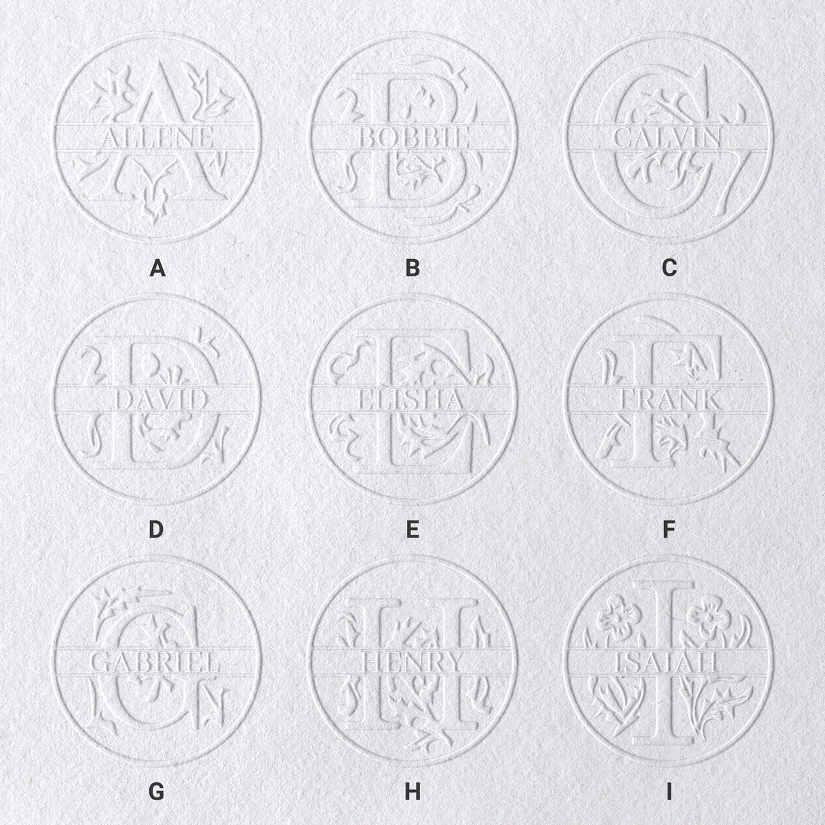 26 Buchstaben personalisierter floraler Name Prägestempel sku-11