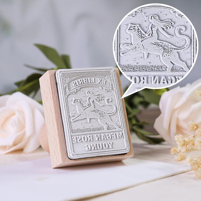 Personalisierter Exlibris-Stempel Buch Holz Gummistempel6