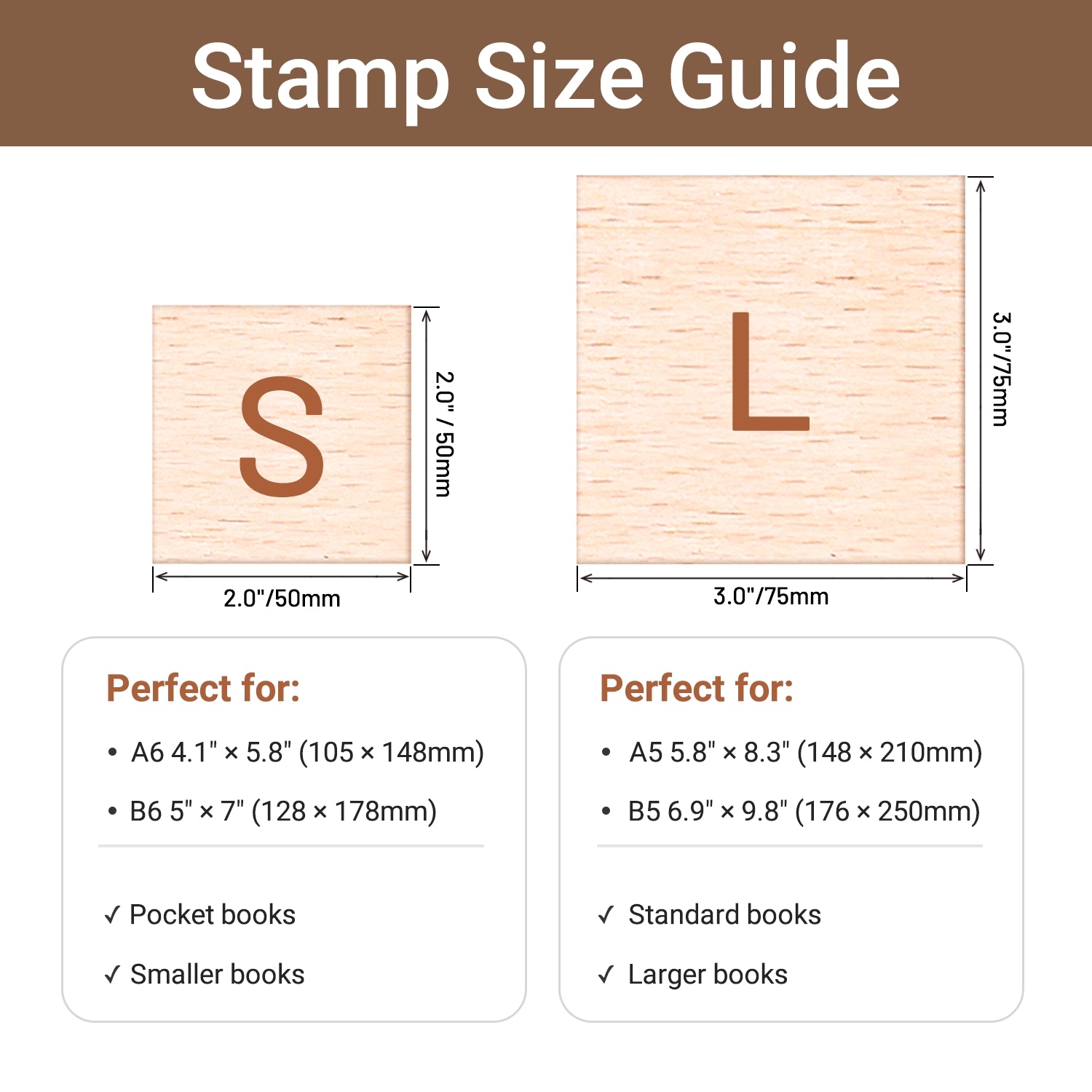 Quadratischer personalisierter Buch-Gummistempel