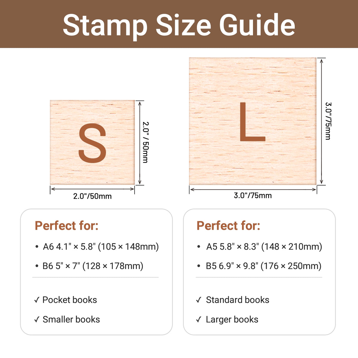 Quadratischer personalisierter Buch-Gummistempel
