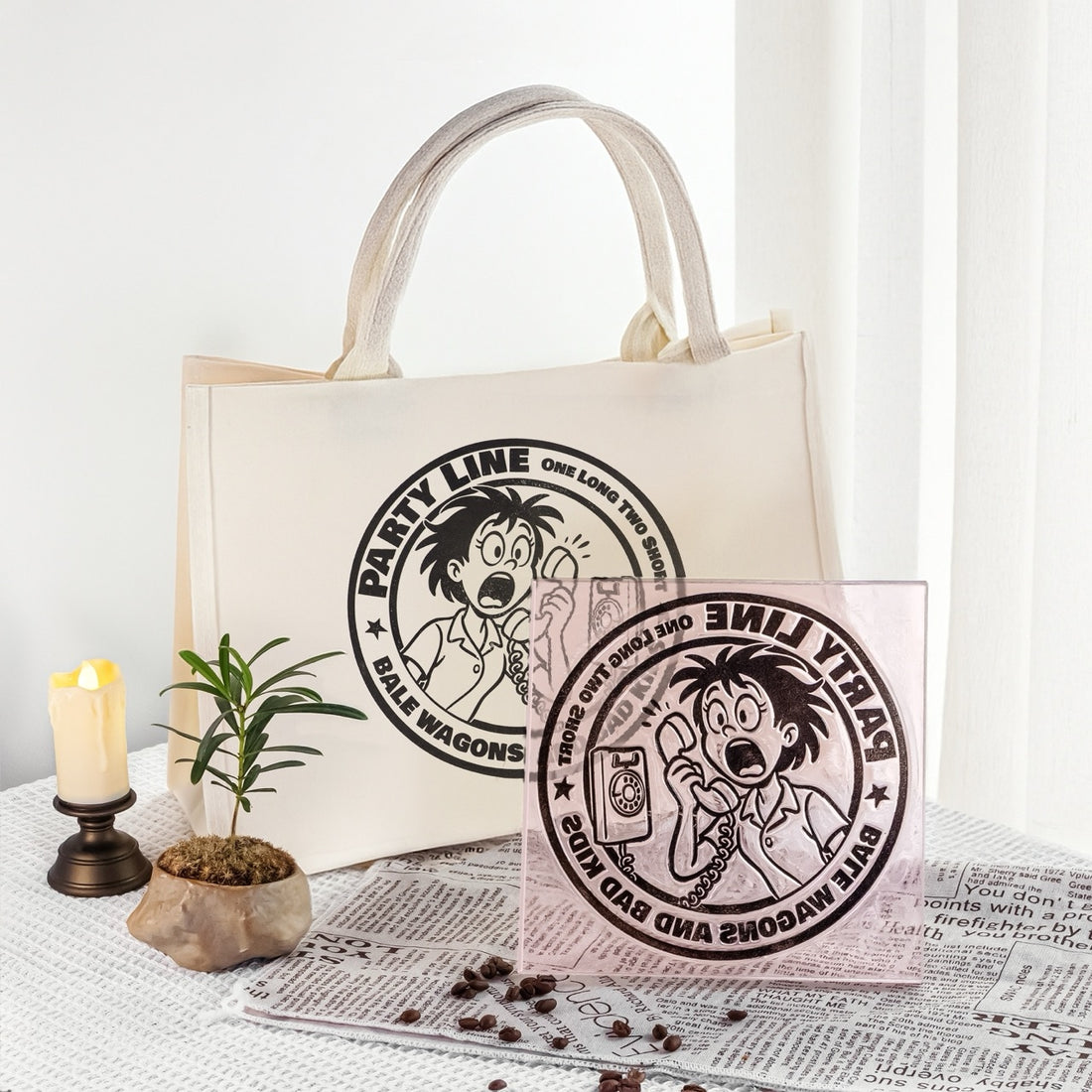 Extra LARGE Size Custom  acrylic Rubber Stamps fabric bag