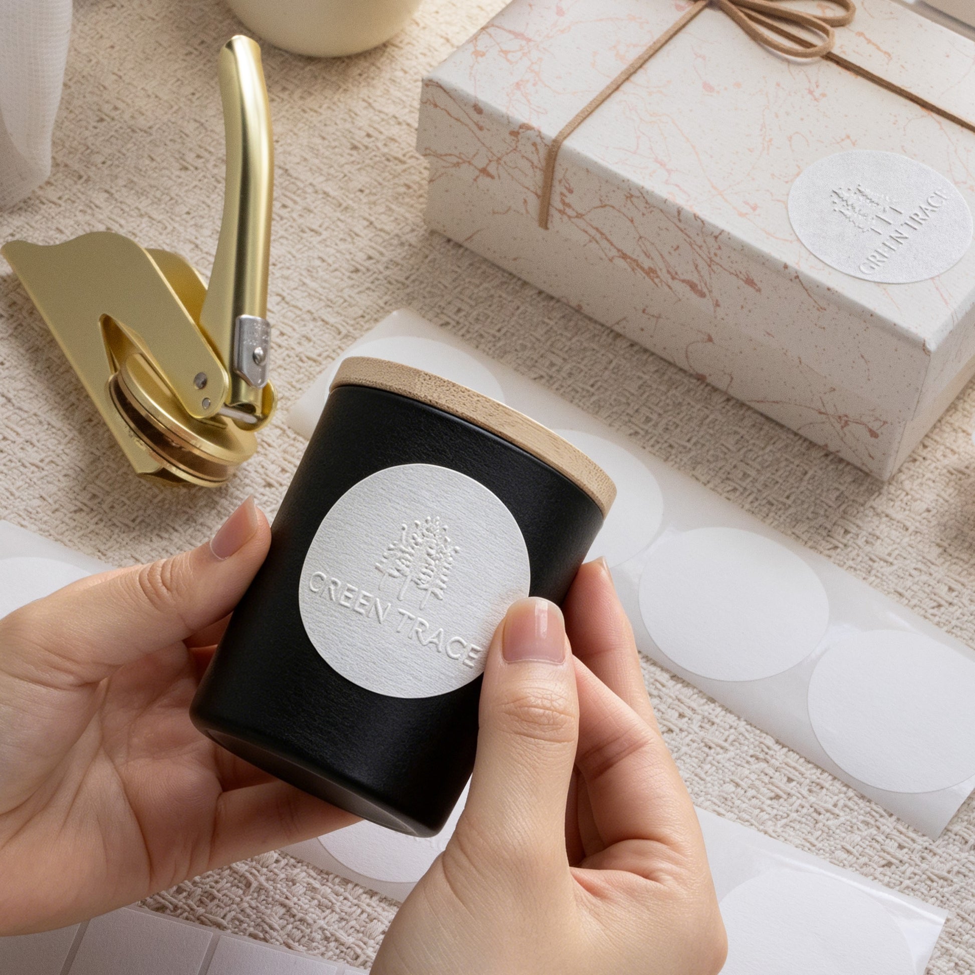 Blank Textured Embosser Stickers11