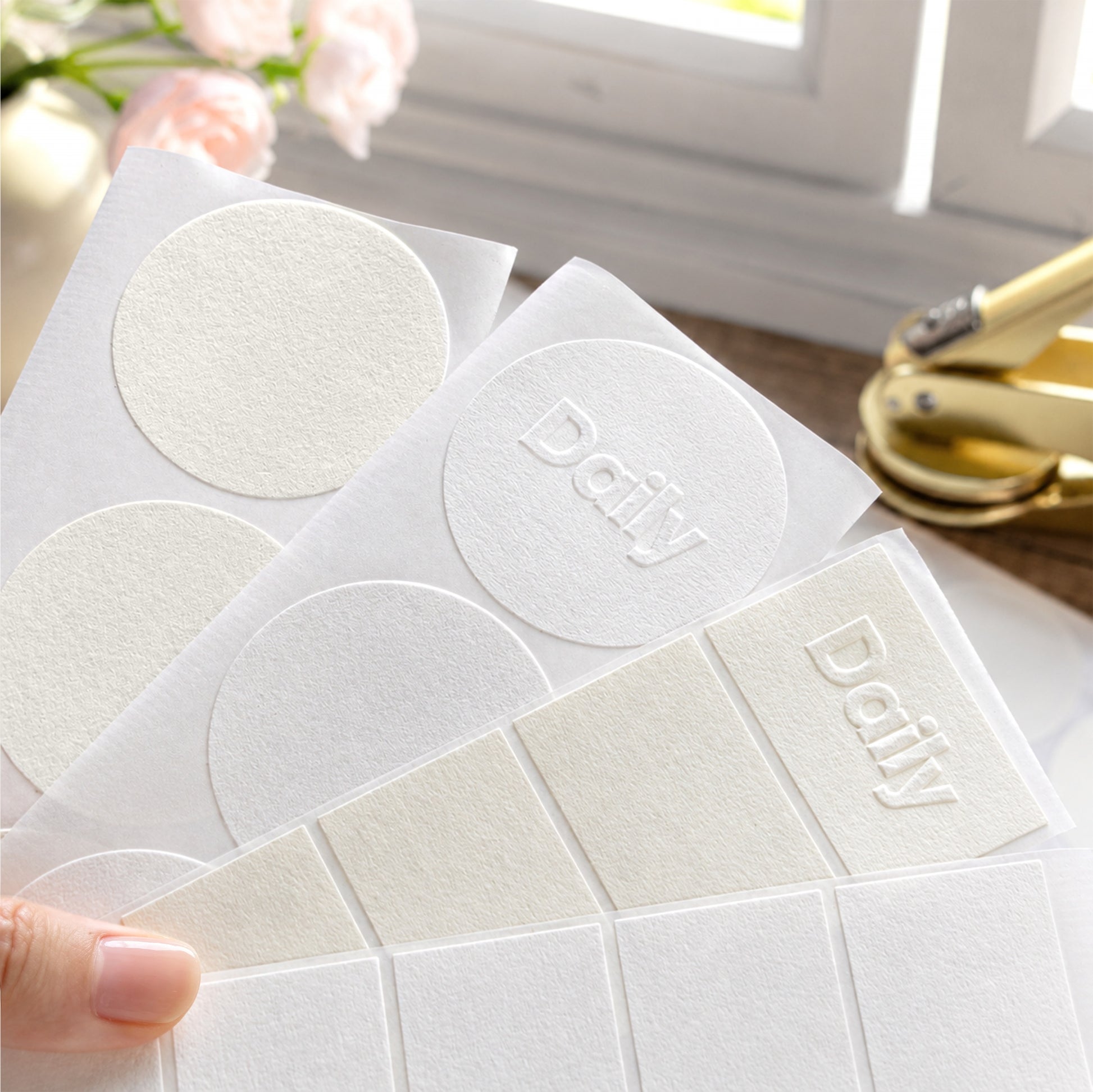 Blank Textured Embosser Stickers37