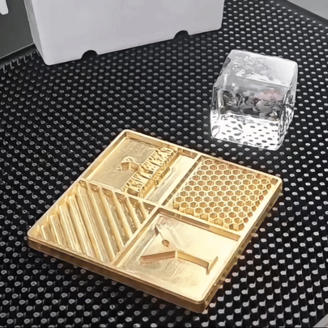 Custom Brass Ice Cube Plate guide
